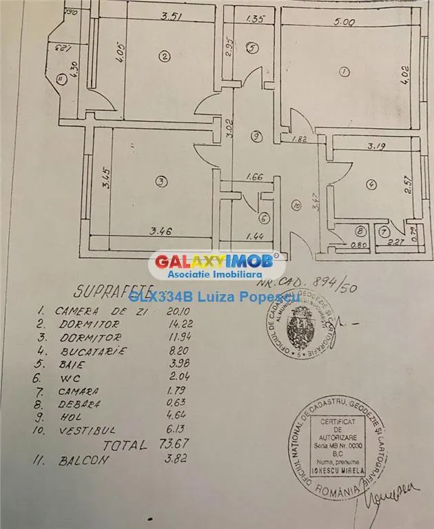Vanzare apartament 3 camere 13 SEPTEMBRIE-RAZOARE 76mp,hol H, centrala - foto 13