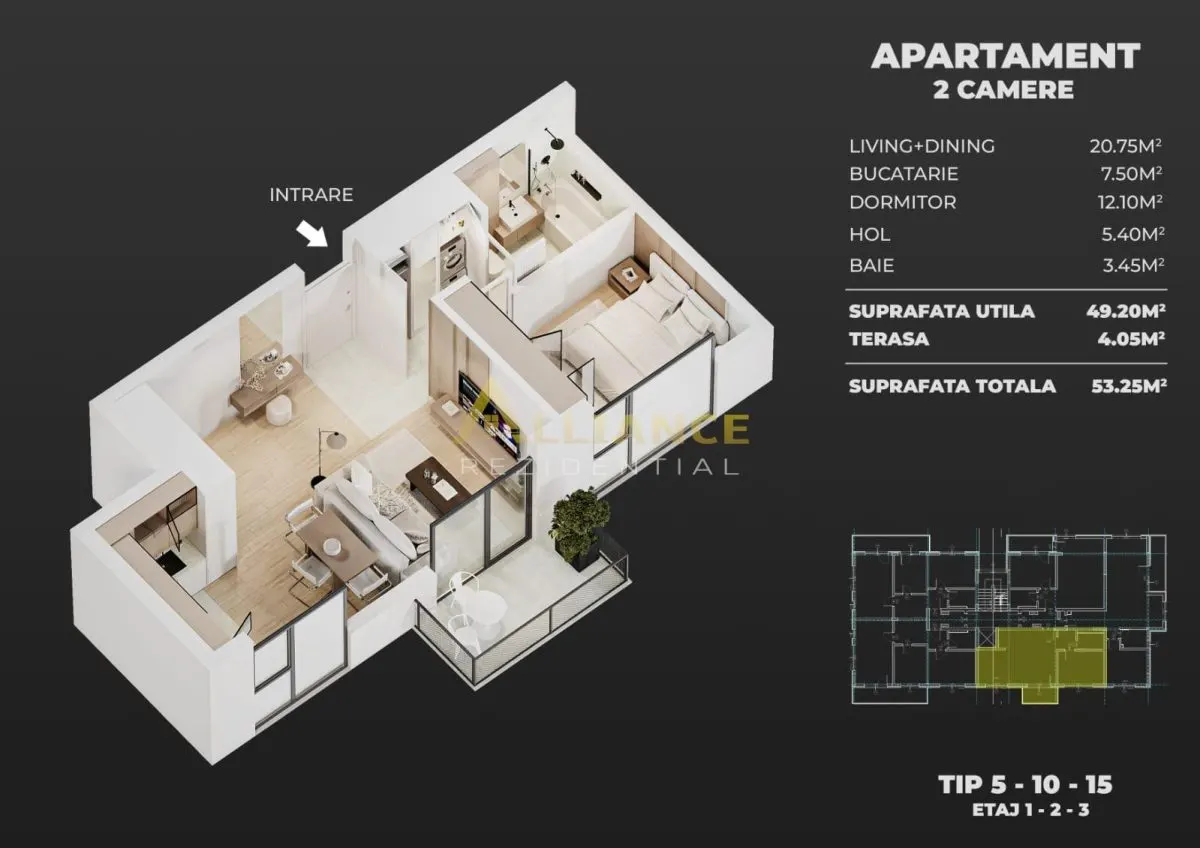 Proiect Nou- Apartament 2 Camere - foto 13