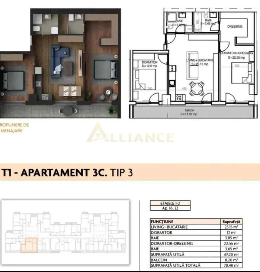 Apartament 3 camere Aparatorii Patriei - foto 3