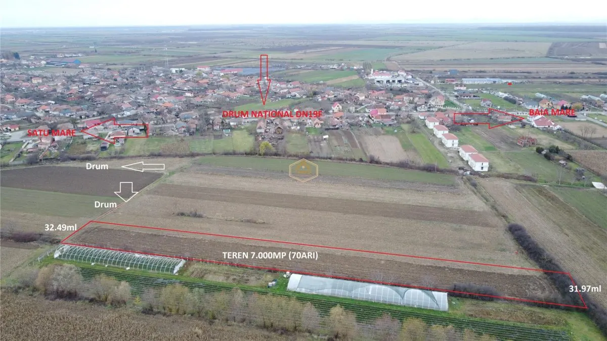 Teren Extravilan - 7.000 mp in centrul comunei Odoreu - foto 6