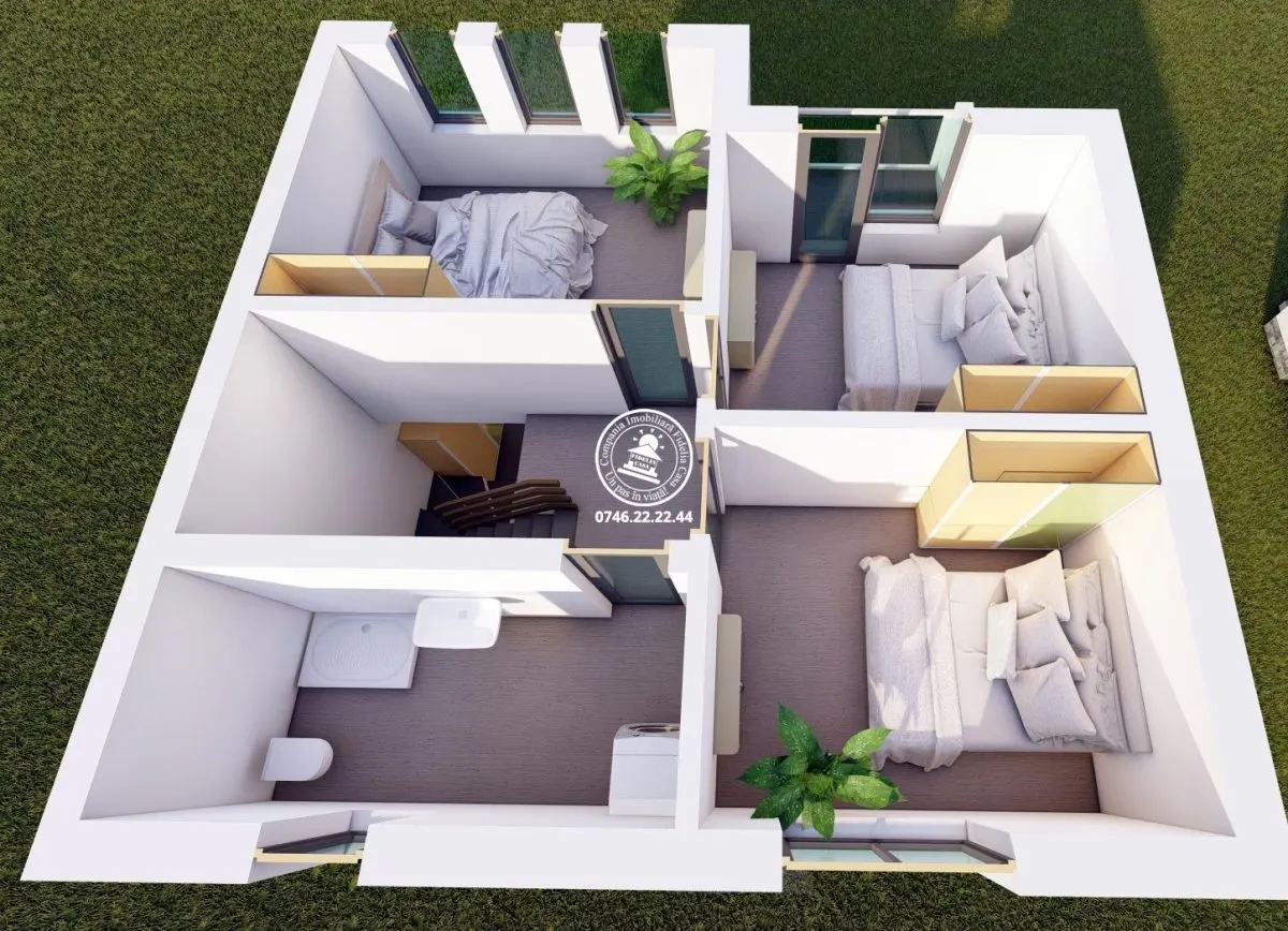 Case insiruite , 4 camere , P+1E - central in Valea Lupului - foto 6