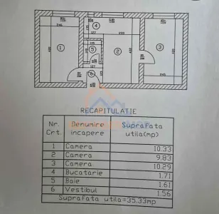 Apartament cu 3 camere transformat in 2 camere, zona Nerva Traian - foto 7