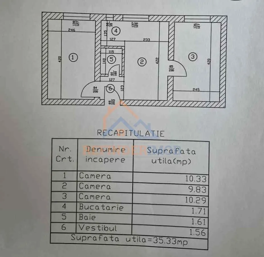 Apartament cu 3 camere transformat in 2 camere, zona Nerva Traian - foto 7