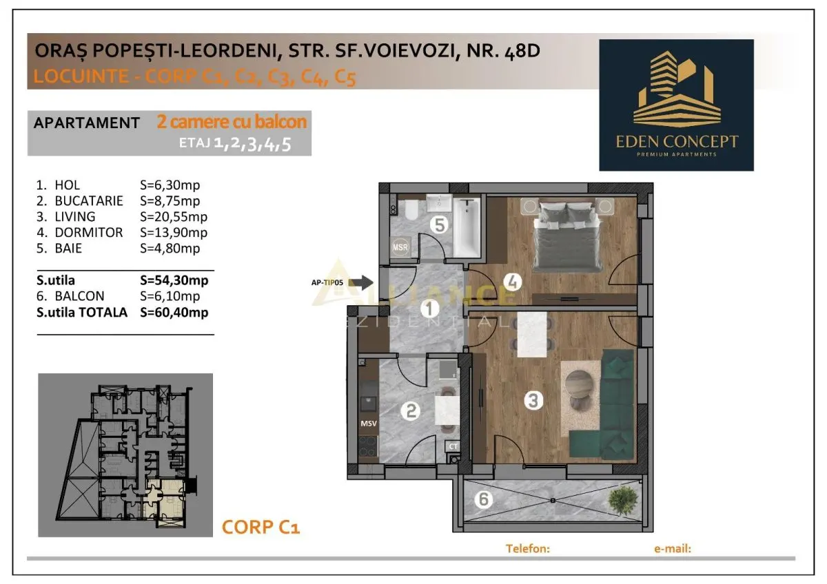 Popesti Apartament 2 Camere Decomamdat - foto 1