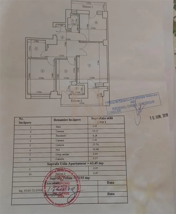 Centru - Casa de Pensii , 3 camere , 74 mp , amenajat complet - foto 6