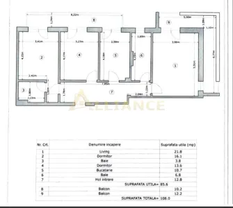 Grand Kristal Apartament 3 camere Mobilat si Utilat + Parcare Inclusa - foto 25